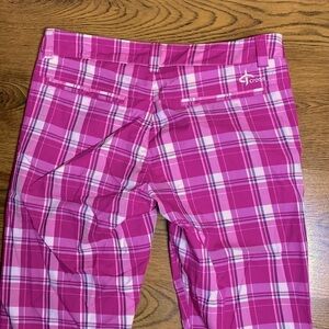 🌷CROSS🌷 NWT Pink Plaid Capri Pants Size 38​